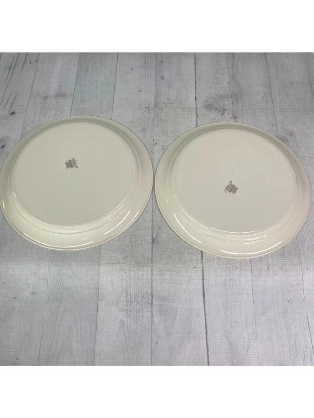 Corelle ABUNDANCE Cornerstone Beige Fruits Blue Maroon Bands Dinner Plates Set 6